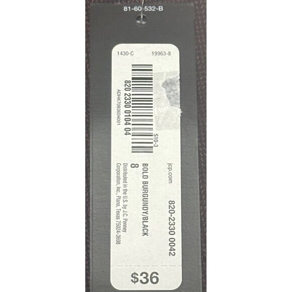 Worthington Burgundy Black Pencil Skirt Check Pattern Poly Blend Women's Size 8 - Picture 15 of 16